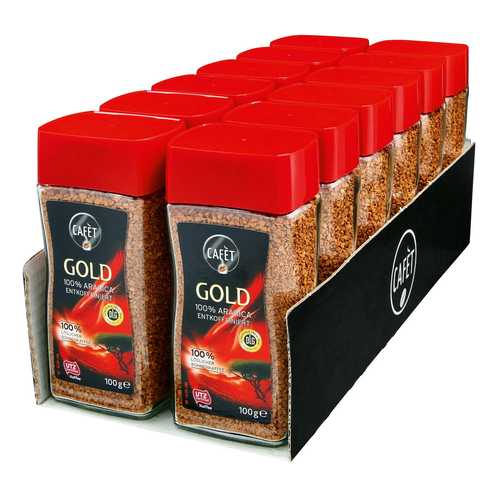 Cafet Kaffee Gold Entkoffeiniert 100 G, 12er Pack 3 Cafet Kaffee Gold Entkoffeiniert 100 G, 12er Pack