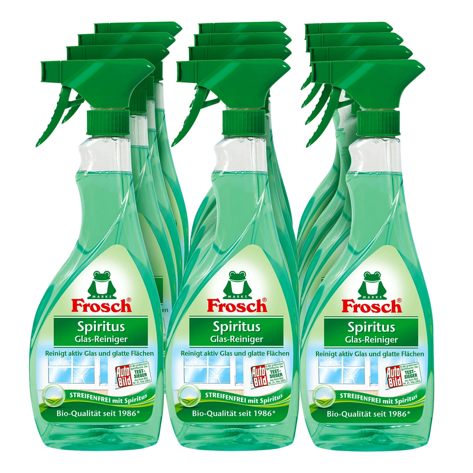 Frosch Spiritus-Glasreiniger 500 Ml, 12er Pack 3 Frosch Spiritus-Glasreiniger 500 Ml, 12er Pack