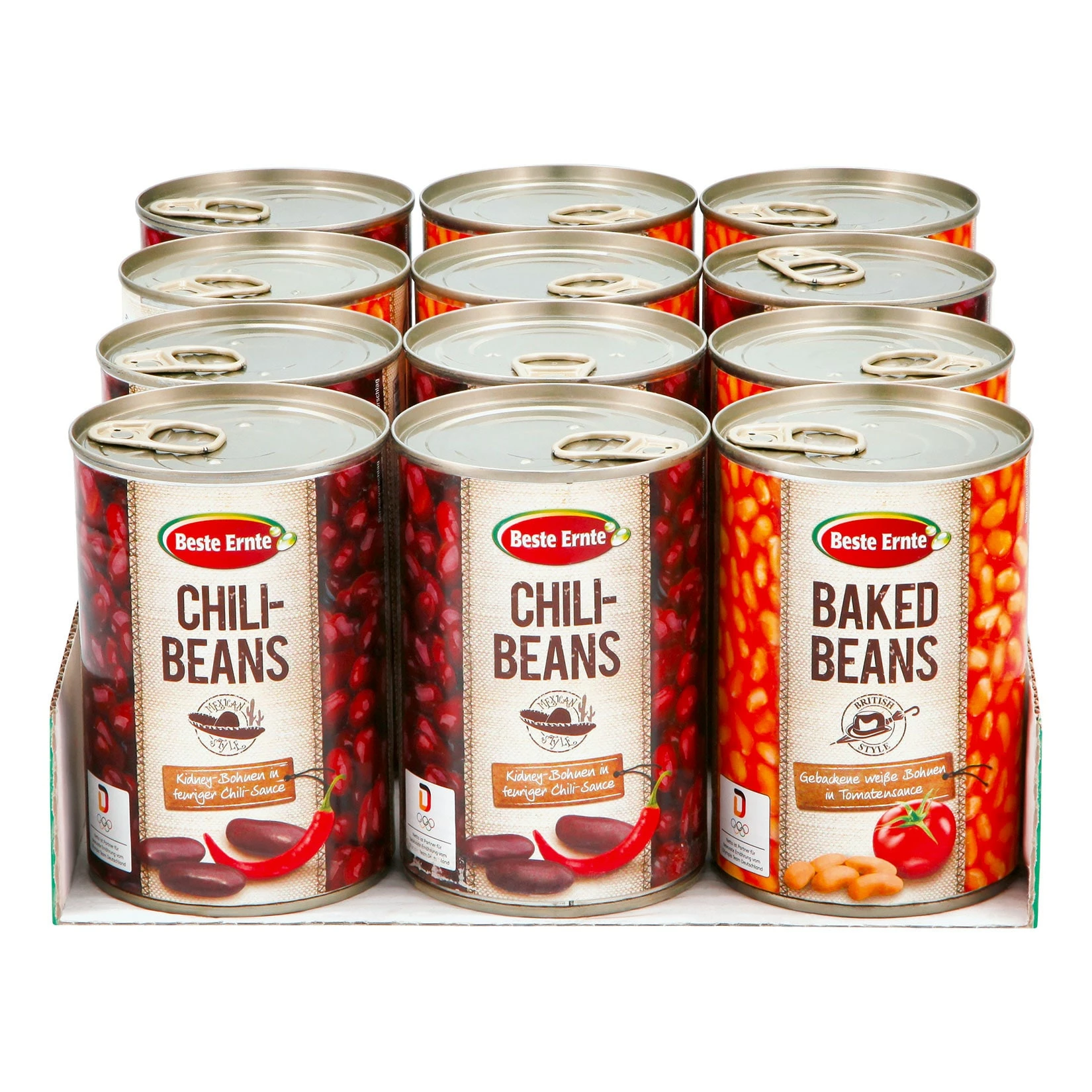 Beste Ernte Bohnen 400 G, Verschiedene Sorten, 12er Pack 3 Beste Ernte Bohnen 400 G, Verschiedene Sorten, 12er Pack