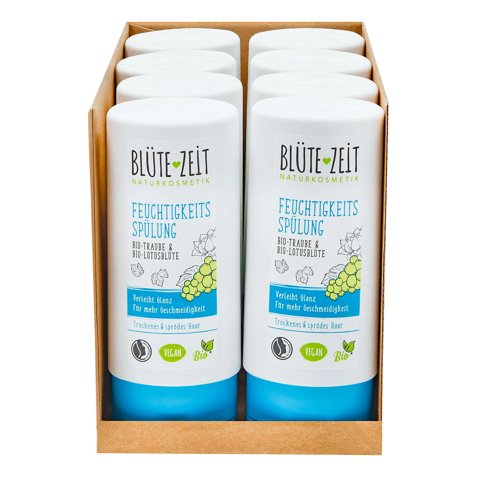 Blütezeit BLÜTE-ZEIT Feuchtigkeits Spülung Bio-Traube & Bio-Lotusblüte 200 Ml, 8er Pack 3 Blütezeit BLÜTE-ZEIT Feuchtigkeits Spülung Bio-Traube & Bio-Lotusblüte 200 Ml, 8er Pack