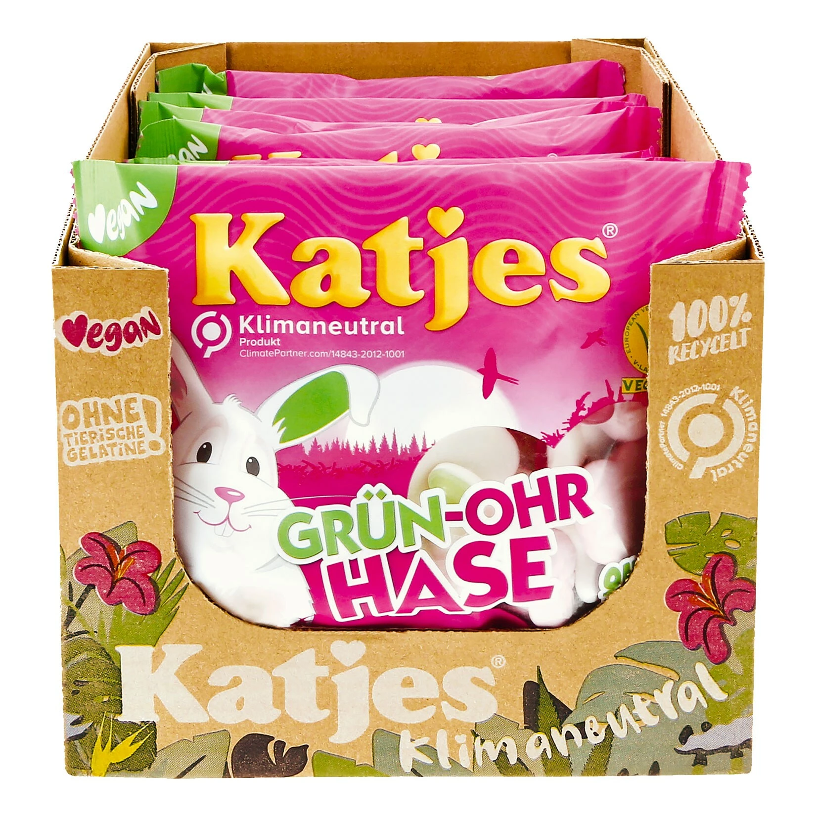 Katjes Fruchtgummi Grün Ohr Hase 200 G, 16er Pack 3 Katjes Fruchtgummi Grün Ohr Hase 200 G, 16er Pack