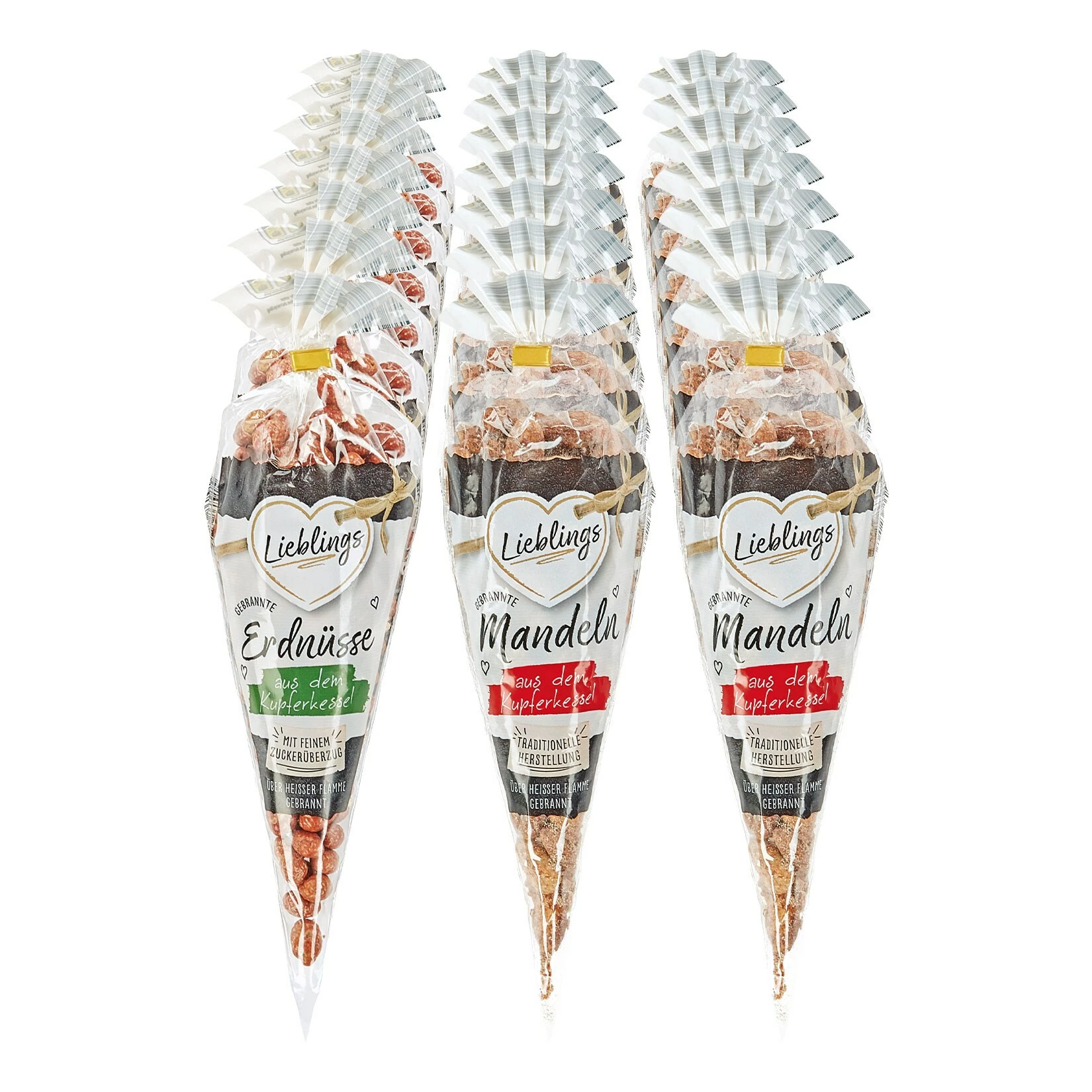 Lieblings Gebrannte Nüsse 200 G, Verschiedene Sorten, 21er Pack 3 Lieblings Gebrannte Nüsse 200 G, Verschiedene Sorten, 21er Pack