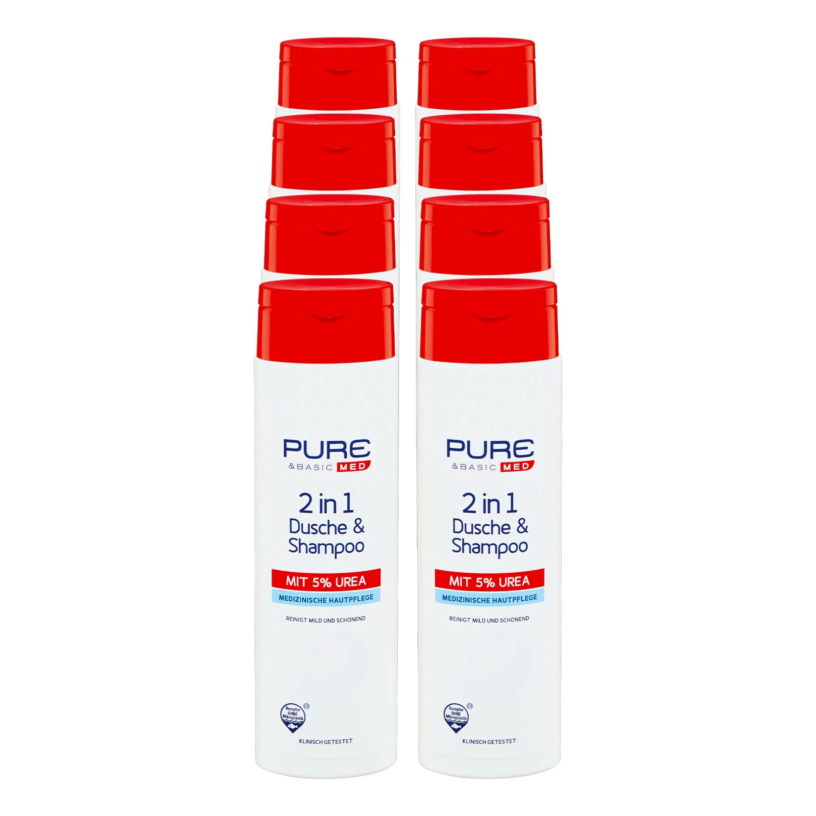 Pure & Basic 2in1 Dusche & Shampoo 300 Ml, 8er Pack 3 Pure & Basic 2in1 Dusche & Shampoo 300 Ml, 8er Pack