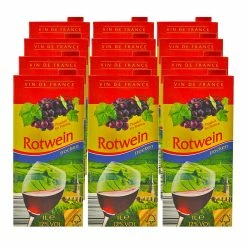 Sonstiges Vin De France Rotwein 12,0 % Vol 1 Liter, 12er Pack