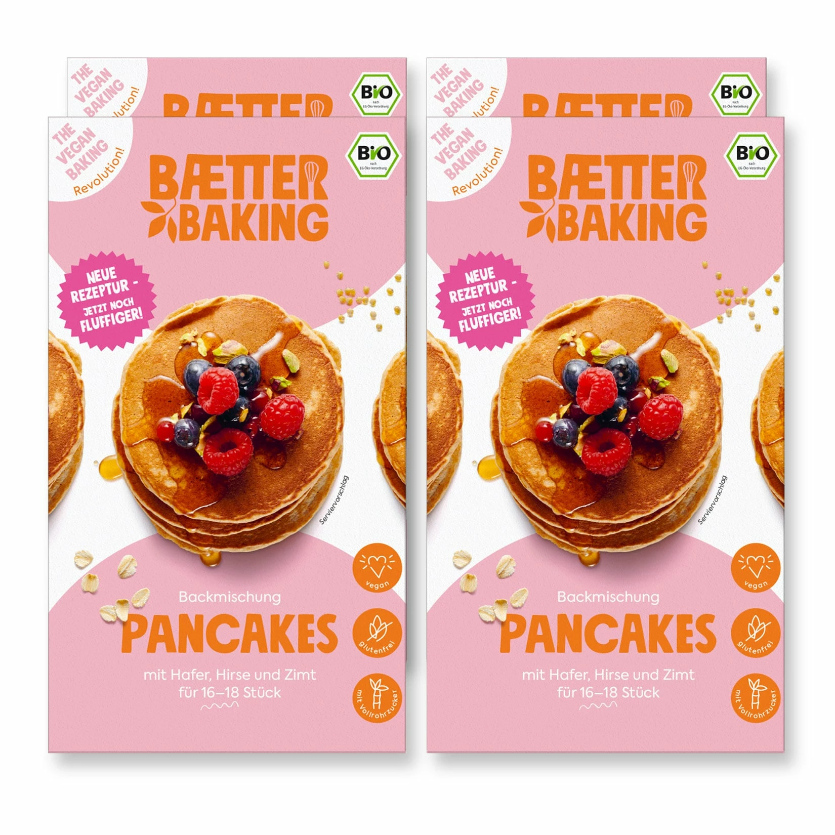 Baetter GmbH Baetter Baking Bio-Backmischung Pancakes, 4er Pack 3 Baetter GmbH Baetter Baking Bio-Backmischung Pancakes, 4er Pack